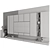Modern Wood & Stone TV Wall 3D model small image 5