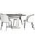 Sleek Calligaris Orbital Table Set 3D model small image 3