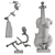 Music & Human Sculpture Trio 3D model small image 3