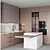 Flexible modern kitchen design 3D model small image 6
