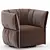 Cierre Fabric Chair, Belt Series 3D model small image 3