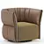 Cierre Fabric Chair, Belt Series 3D model small image 4