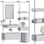 Elegant Atelier Bathroom Furniture 3D model small image 4