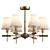 Antique Bronze Eurosvet Ceiling Chandelier 3D model small image 1