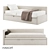 Leo Bed with Armrest, dimensions: 108x216x75cm 3D model small image 1