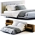  Minimalist Chic Brasilia Bed 3D model small image 1