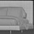  Minimalist Chic Brasilia Bed 3D model small image 5