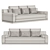 Luxury Belleme Sofa 3D Model 3D model small image 2