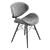 Modern Vegan Leather Side Chair 3D model small image 5