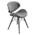 Modern Vegan Leather Side Chair 3D model small image 6