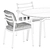 Chic Outdoor Seating Set 3D model small image 5