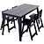 Loll Design Alfresco Counter Set 3D model small image 3