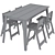Loll Design Alfresco Counter Set 3D model small image 7