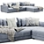 Modern Poliform Bristol Ottoman Set 3D model small image 4