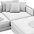 Modern Poliform Bristol Ottoman Set 3D model small image 3