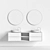 Designer Floating Sink Vanity: Double 3D model small image 3