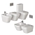 Tonic II Ceramic Bathroom Collection 3D model small image 1