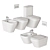 Tonic II Ceramic Bathroom Collection 3D model small image 5