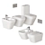 Tonic II Ceramic Bathroom Collection 3D model small image 6