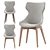 Elegant ANTEA Chair on Wood Base 3D model small image 1