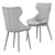 Elegant ANTEA Chair on Wood Base 3D model small image 7