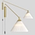 Golden Metal Wall Sconce Fixture 3D model small image 2