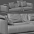  Modern Flexform Lario 3D Sofa 3D model small image 3