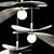 Chrome Metal Pendant Light Trio 3D model small image 5