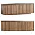 Modern Wooden Sideboard with Doors 3D model small image 1