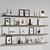 Decorative Wall Shelves with Fillings 3D model small image 3