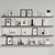 Decorative Wall Shelves with Fillings 3D model small image 4