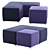 Modern Minimalist HENRI Bench 3D model small image 1