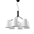 Modern Black and White Chandelier 3D model small image 1