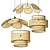 Handmade Rattan Pendant Lamps 3D model small image 1