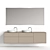 Designer Floating Vanity Double Series 3D model small image 1
