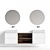 Modern Designer Double Sink Vanity 3D model small image 1