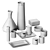 Modern Kitchen Decor Set 3D model small image 6