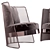 Modern Luxury Armchair Set "Joelle 3D model small image 5