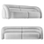  Chic Modern Frank Chou Sofa 3D model small image 2