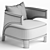 Elegant VILLA Armchair in 3Ds 3D model small image 5