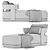 Sunset Comfort Outdoor Lounge Chair 3D model small image 4
