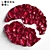Garnet Folds Fabric Relief Sculpture 3D model small image 1