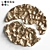 Garnet Folds Fabric Relief Sculpture 3D model small image 2