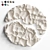 Garnet Folds Fabric Relief Sculpture 3D model small image 4