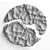 Garnet Folds Fabric Relief Sculpture 3D model small image 6
