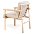 Ayana Outdoor Dining Chair - Eco-Friendly 3D model small image 3