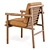 Ayana Outdoor Dining Chair - Eco-Friendly 3D model small image 4