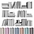 Monochrome Book Set Furniture Accessory 3D model small image 2