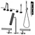 CILINDRO Faucets Set with 2 Materials 3D model small image 3