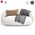 Modern Modular Sofa Julep Island 3D model small image 2